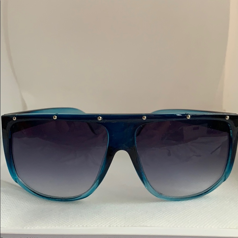 Women’s half rim studded sunglasses